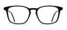 Black eyeglasses on a white background