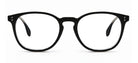 Black eyeglasses on a white background