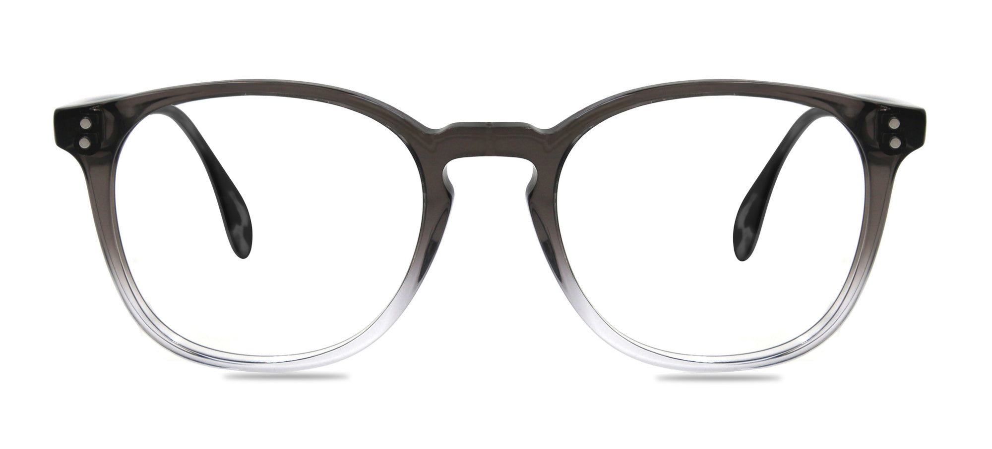 Round eyeglasses with a gradient frame on a white background
