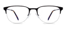 Black eyeglasses on a white background
