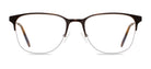Brown eyeglasses on a white background