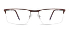 Brown eyeglasses on a white background