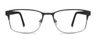 Black eyeglasses on a white background