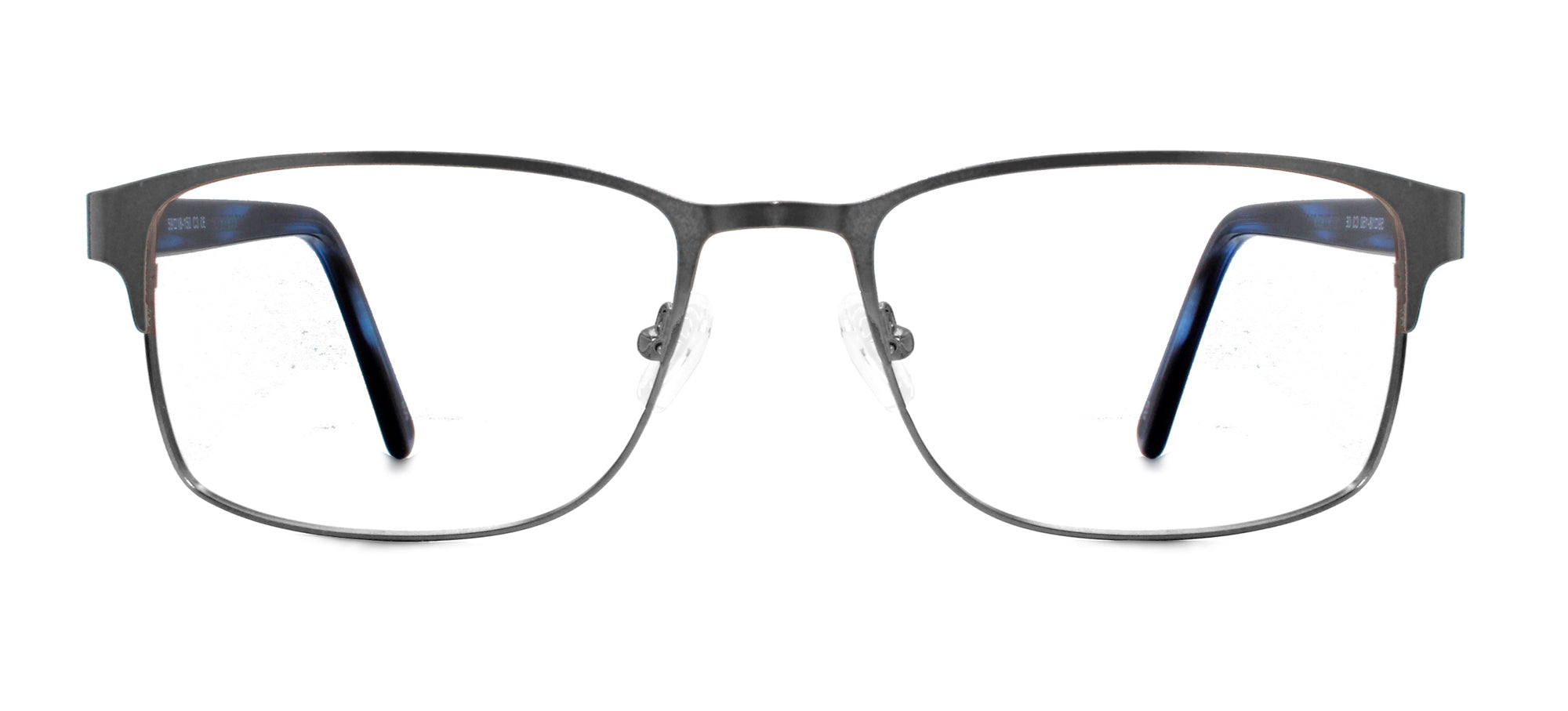 Black eyeglasses on a white background