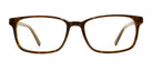 Brown eyeglasses on a white background