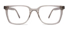 Clear eyeglasses on a white background