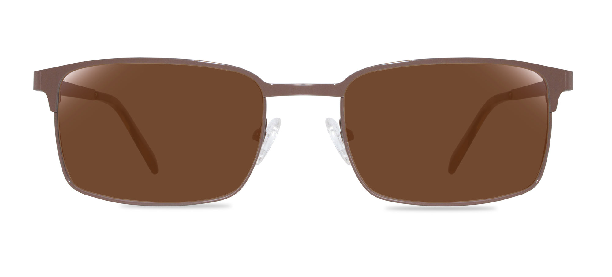 Brown sunglasses on a white background