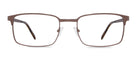 Brown eyeglasses on a white background