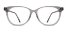Clear cat-eye glasses on a white background