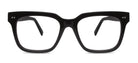 Black eyeglasses on a white background