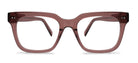 Brown eyeglasses on a white background
