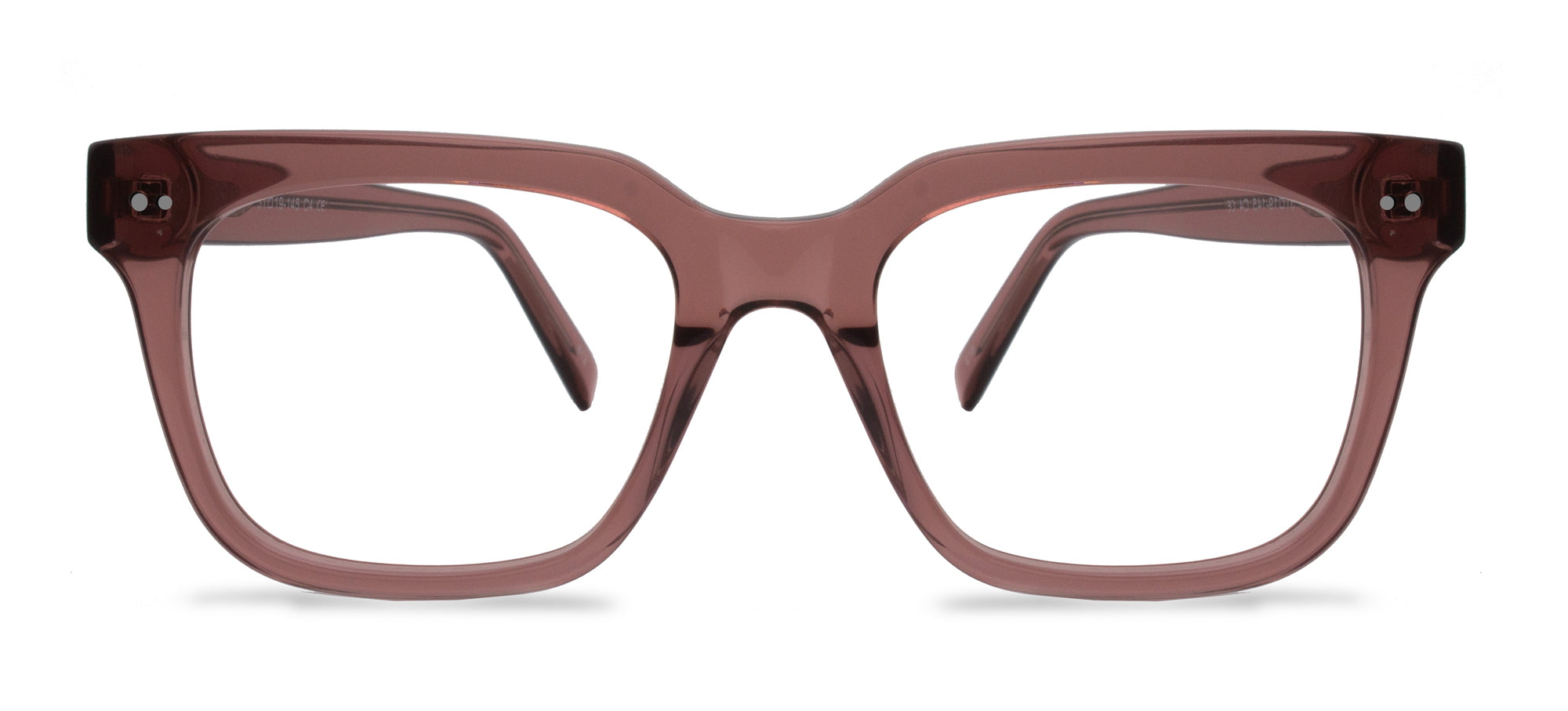 Brown eyeglasses on a white background