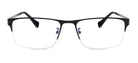 Black eyeglasses on a white background